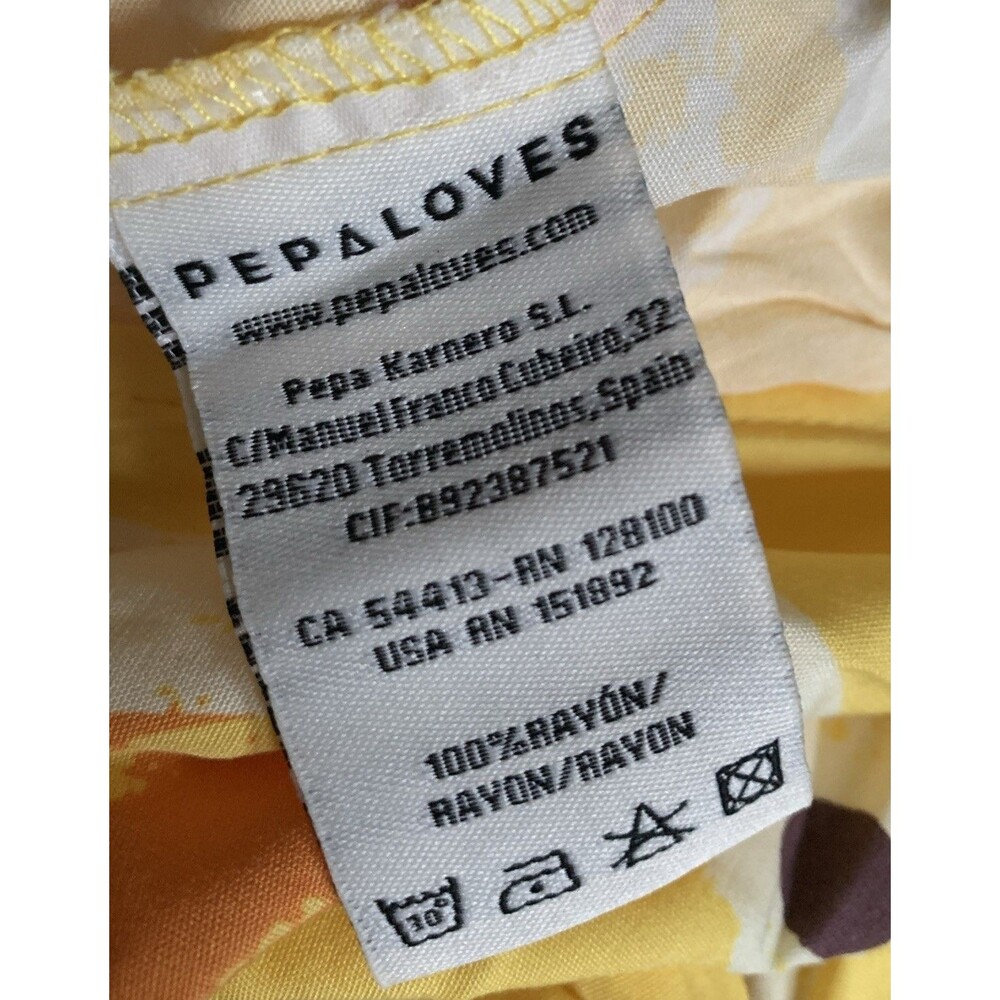 NWT Pepaloves Jumpsuit Bananas Summer Fun Rayon Sz L Beach Lounge Festival - Picture 7 of 8